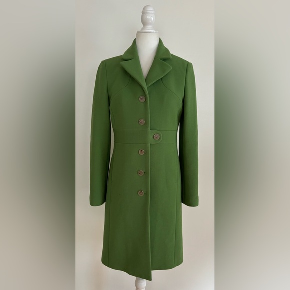 J. Crew Jackets & Blazers - J Crew Kelly Green Day Coat Dressy Wool Blend Fitted Small